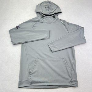 UNRL Men's Gray Project Hockey Crossover Hoodie Sweatshirt Stretch Large Logo